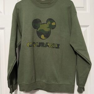 Disney Olive Camouflage Mickey Sweatshirt